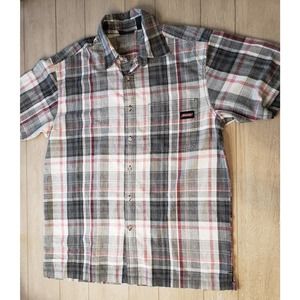Dickies Short Sleeve Plaid Shirt Mens Size L (42-44) Office, Preppy, Casual